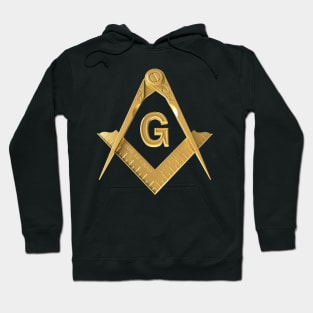 Gold Square & Compass Masonic Freemason Hoodie